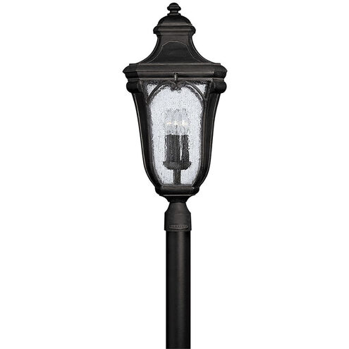 Trafalgar 3 Light 27.5 inch Museum Black Outdoor Post Mount Lantern