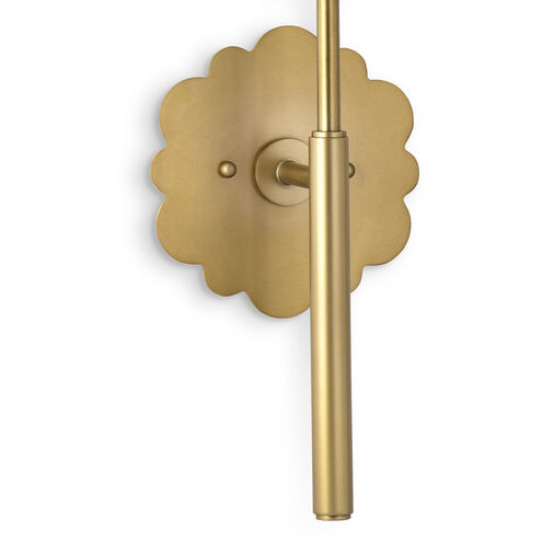 Southern Living Daisy 1 Light 7 inch Natural Brass Wall Sconce Wall Light