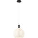Arcadia White Venetian 1 Light 10 inch Matte Black Mini Pendant Ceiling Light