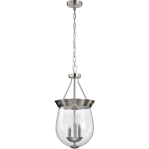 Boliver 3 Light 11.75 inch Brushed Nickel Pendant Ceiling Light