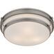 Grafton 3 Light 16 inch Antique Nickel Flush Mount Ceiling Light, Medium