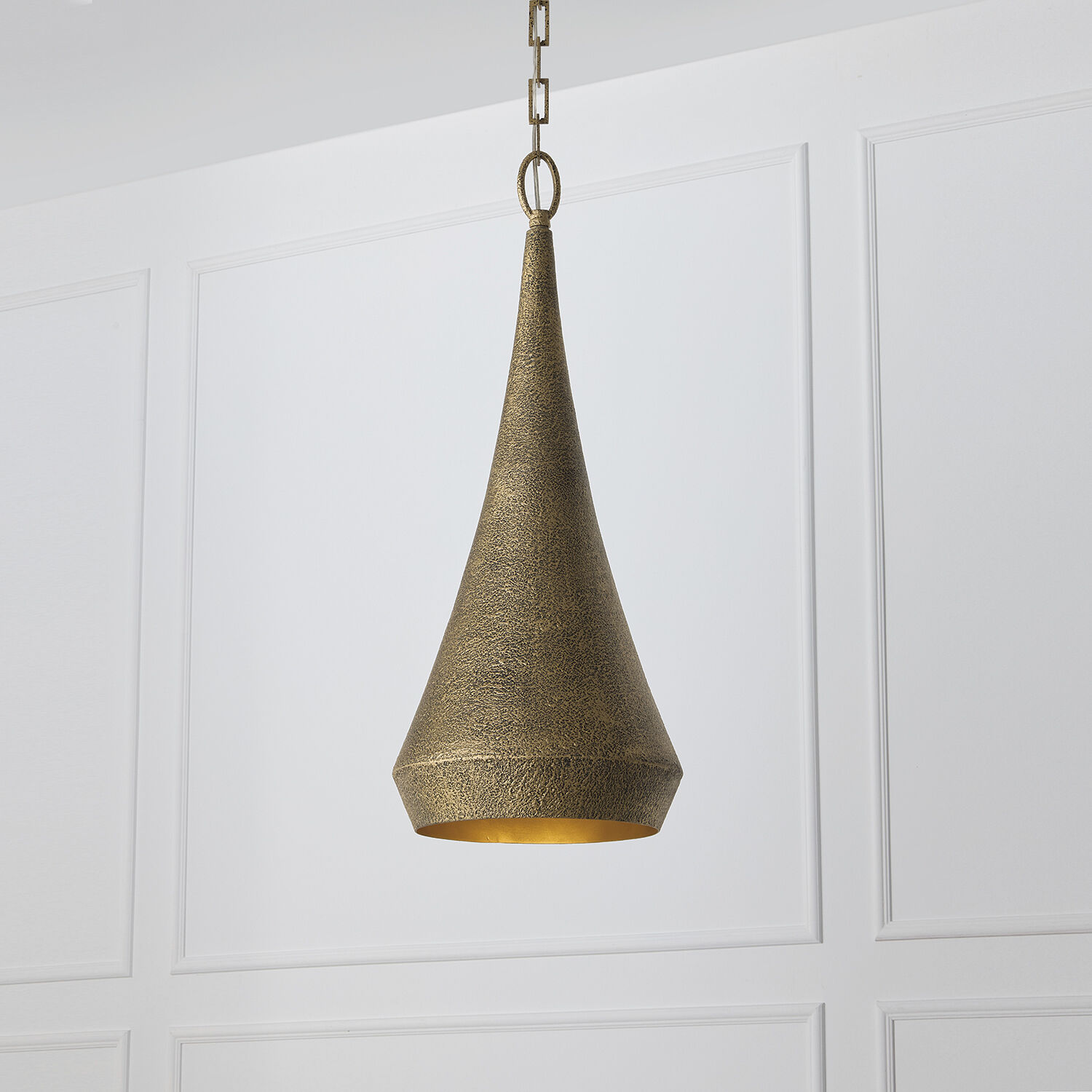 Savari 1 Light 11.75 inch Artisan Gold Pendant Ceiling Light
