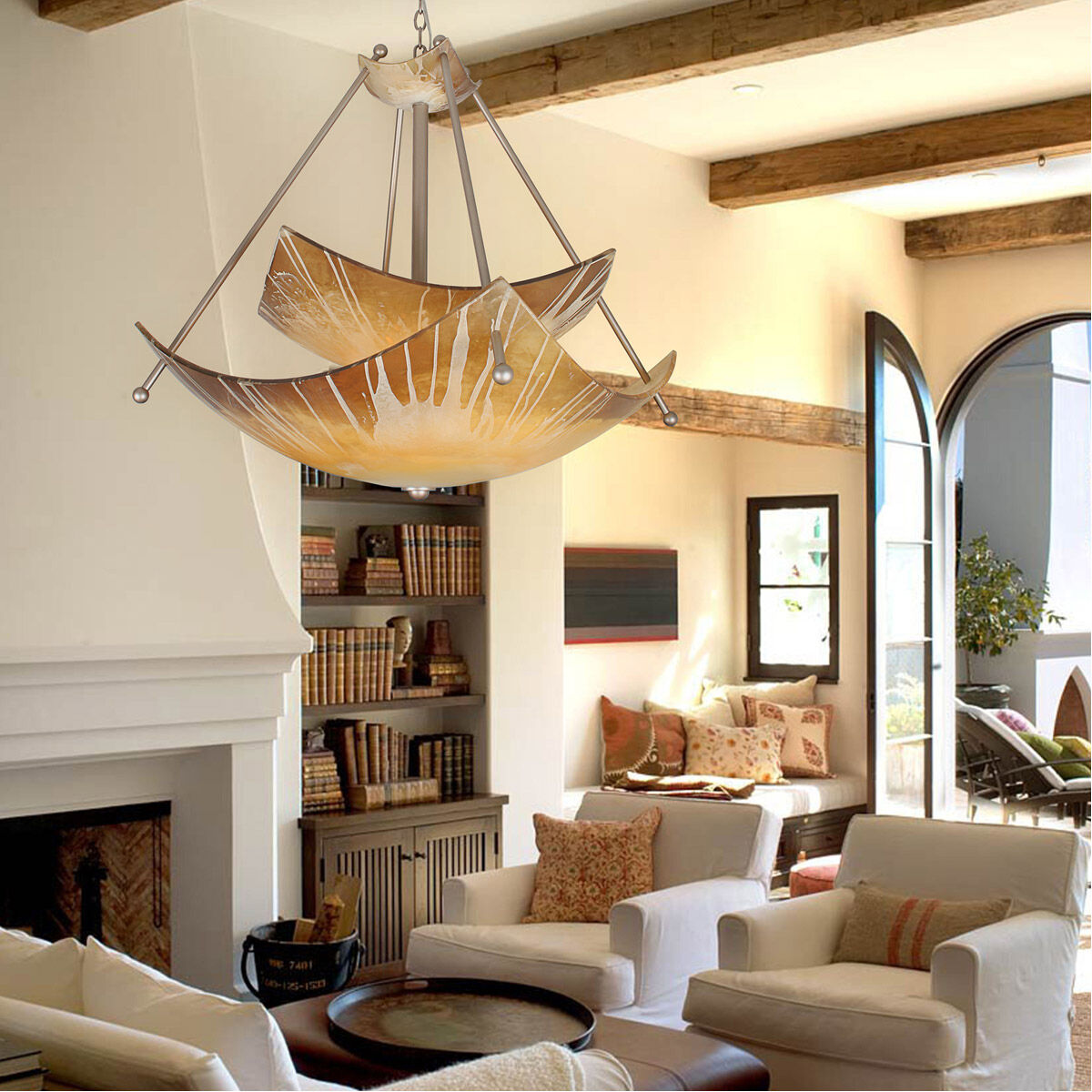 Vanessa 6 Light 48 inch Autumn Wood Chandelier Ceiling Light, You Will Remember