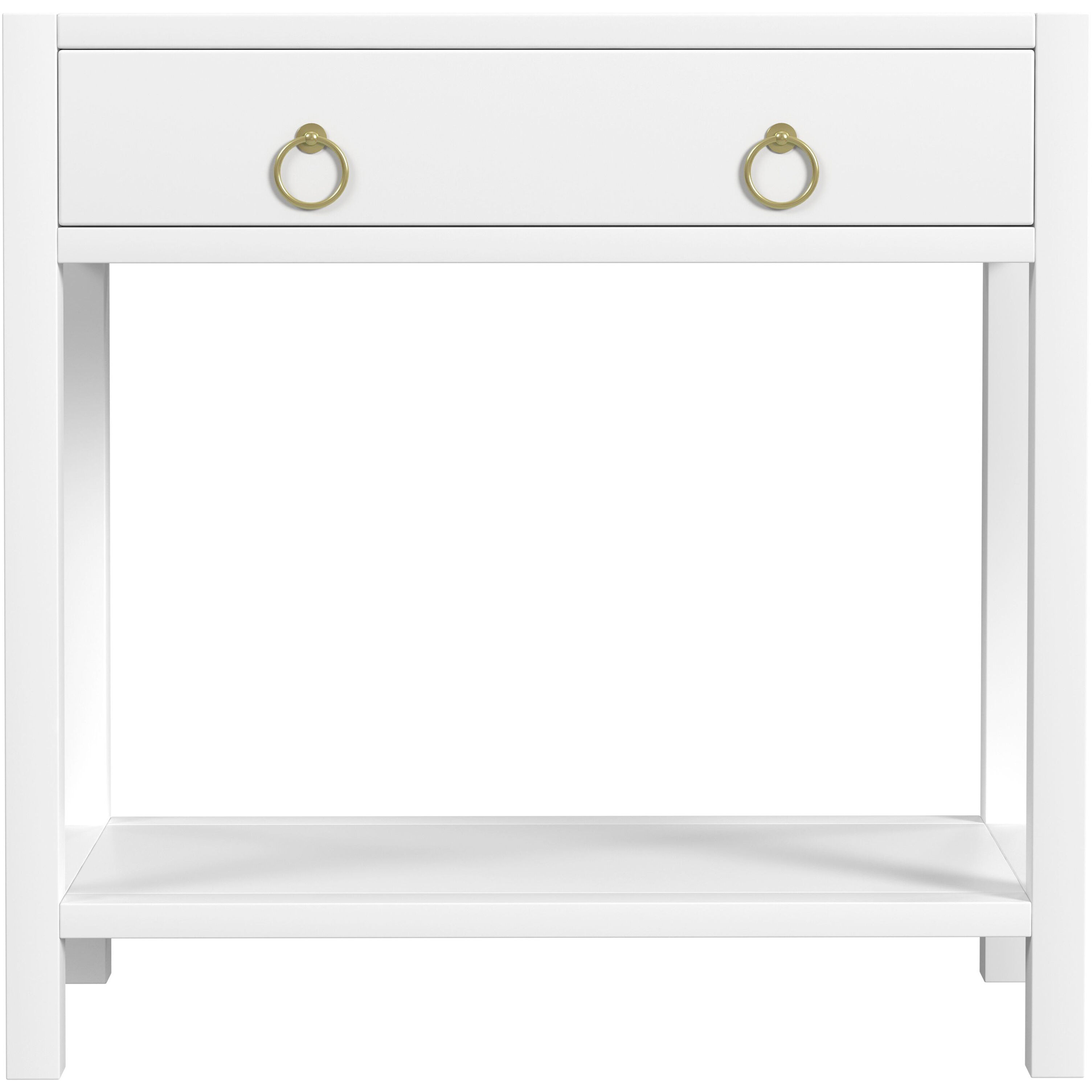 Lark 30" Wood 1-Drawer Nightstand in White