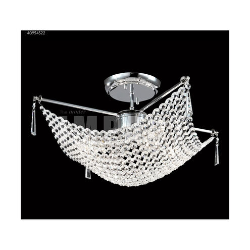 Zoe 4 Light 20 inch Silver Flush Mount Ceiling Light