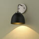 Yep Zoey 1 Light 6.38 inch Pewter Wall Sconce Wall Light in Matte Black