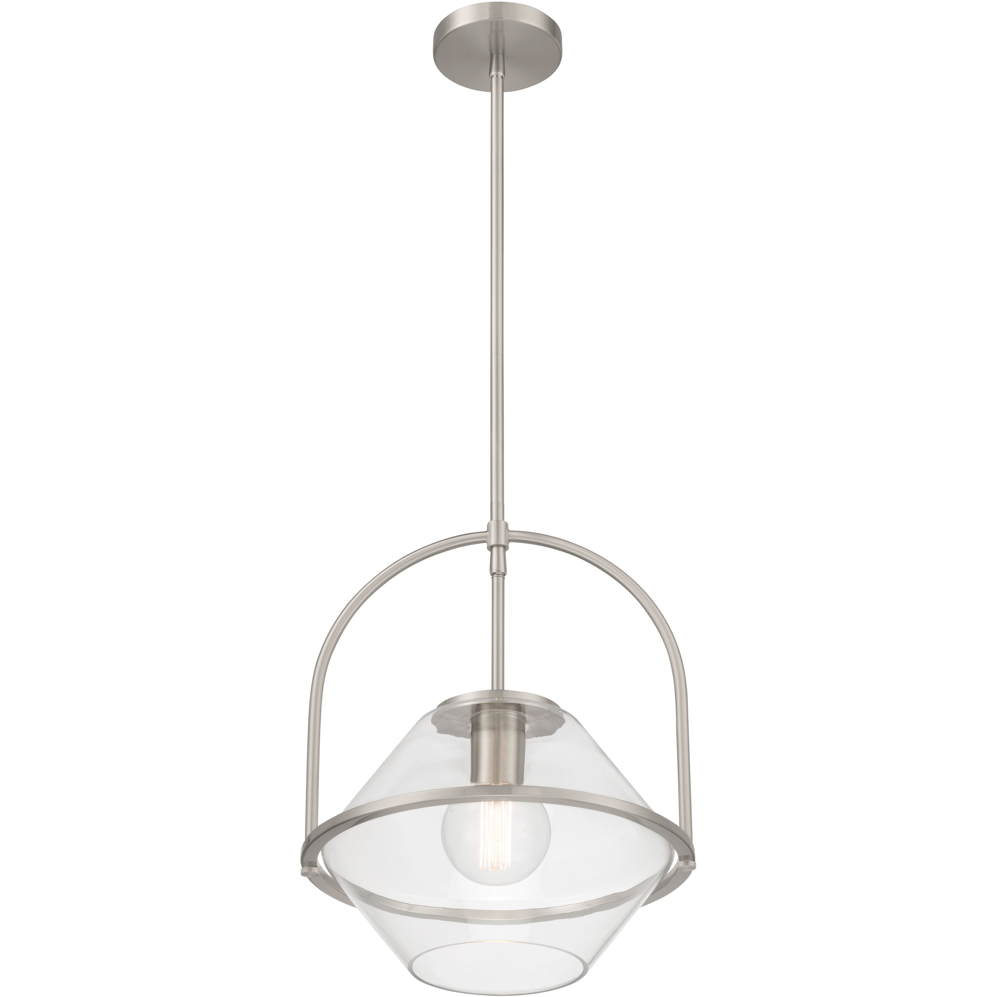 Coralyn 1 Light 13.25 inch Brushed Nickel Pendant Ceiling Light