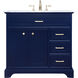 Americana 36 X 21.5 X 35 inch Blue Vanity Sink Set