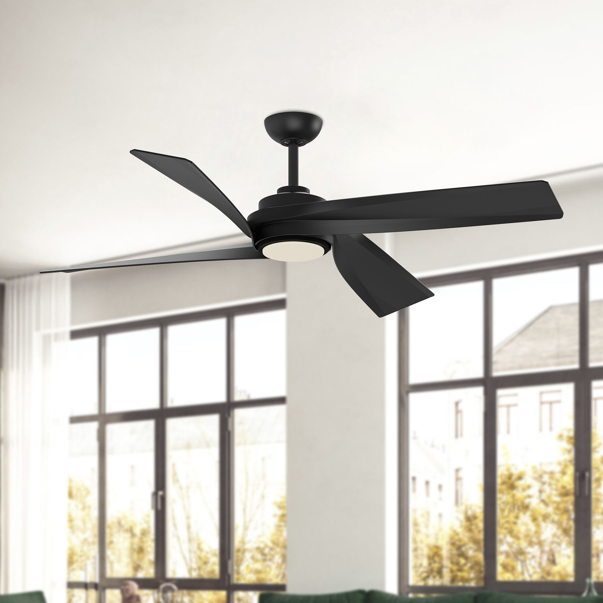 Horizon 56 inch Matte Black Ceiling Fan