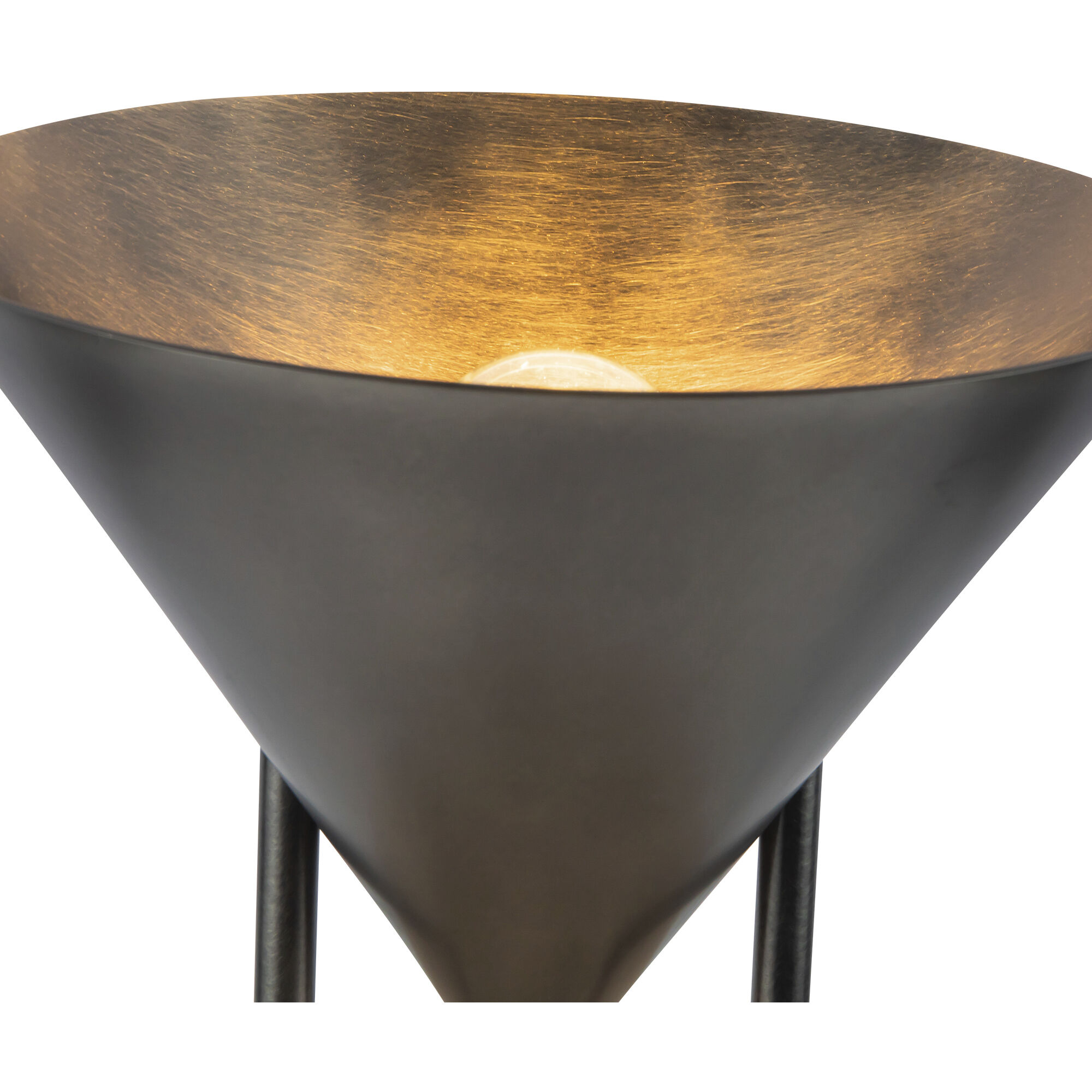 Versus 14.75 inch 60 watt Aged Steel Table Lamp Portable Light in Steel Shade