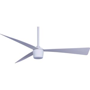 Nicholas 52 inch Matte White with White Blades Ceiling Fan, 3-Blade, Remote Control, Modern Fan