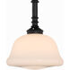 Revival 1 Light 16 inch Matte Black Pendant Ceiling Light
