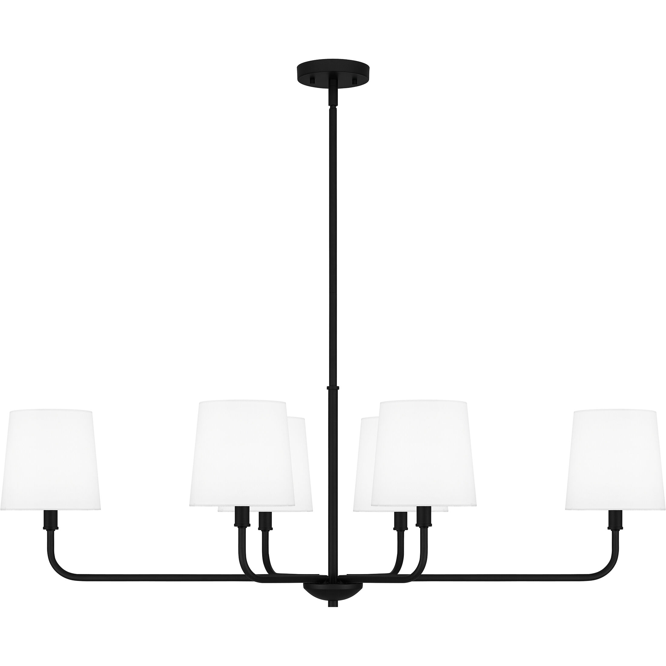 Gallagher 6 Light 42 inch Matte Black Island Light Ceiling Light