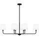 Gallagher 6 Light 42 inch Matte Black Island Light Ceiling Light