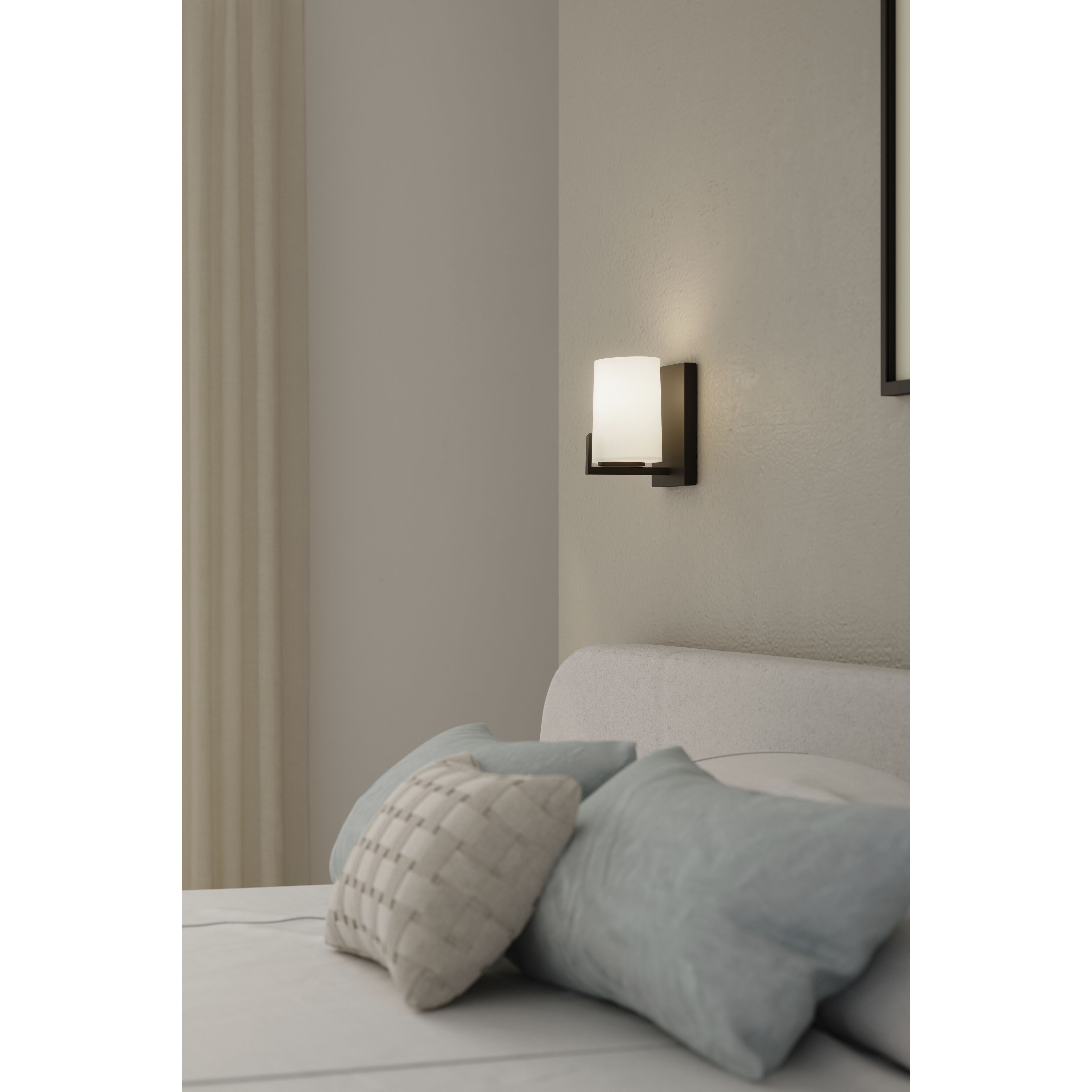 Mirelle 1 Light 6 inch Dark Matte Black Bath Sconce Wall Light