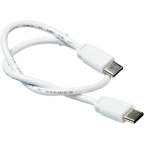 Disk Lighting 12 inch White Disk Light Connector Cord, 12 Inch