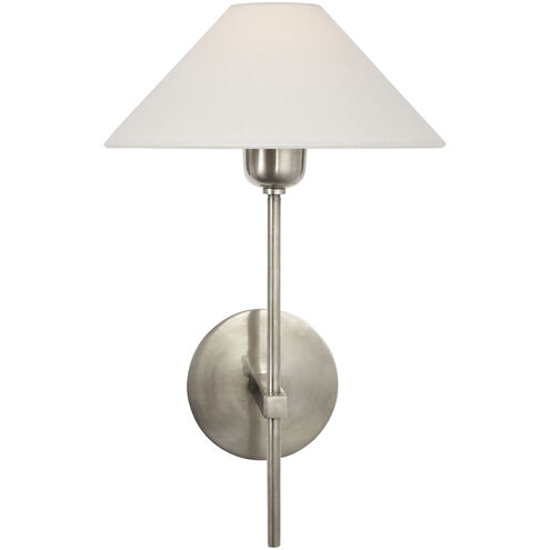 J. Randall Powers Hackney 1 Light 9 inch Antique Nickel Single Sconce Wall Light in Linen