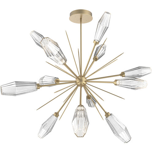 Aalto LED Gilded Brass Chandelier Ceiling Light, Starburst