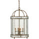 Bering 4 Light 13 inch Harlow Silver Leaf/Antique Mirror Chandelier Ceiling Light, Small