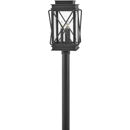Montecito 3 Light 20.5 inch Museum Black Outdoor Post Mount Lantern