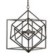 Takio 3 Light 21.7 inch Matte Black Chandelier Ceiling Light