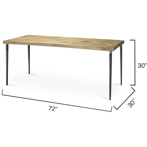 Farmhouse 72 X 30 inch Natural Wood Dining Table