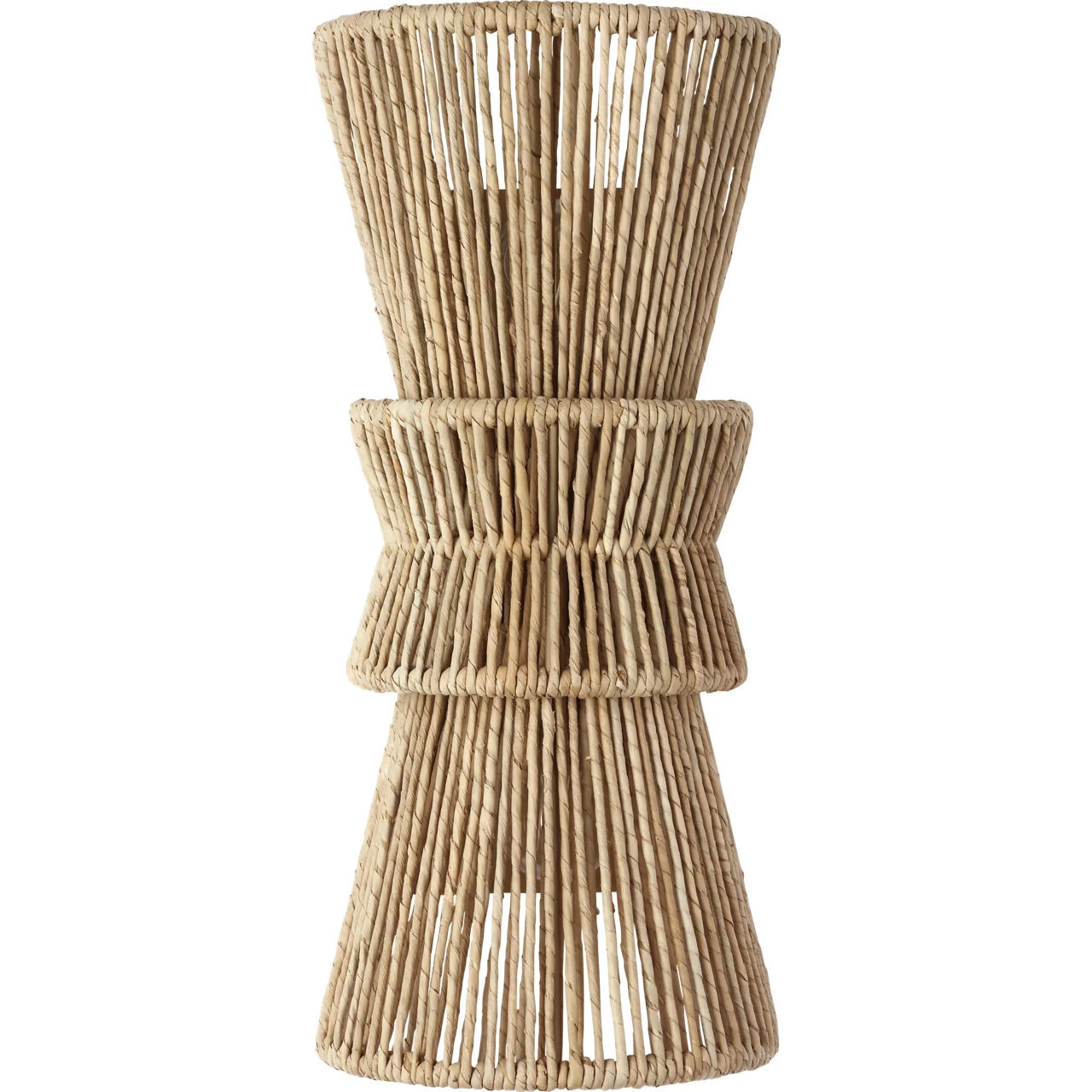 Chapman & Myers Antigua LED 9 inch Antique-Burnished Brass and Natural Abaca Sconce Wall Light