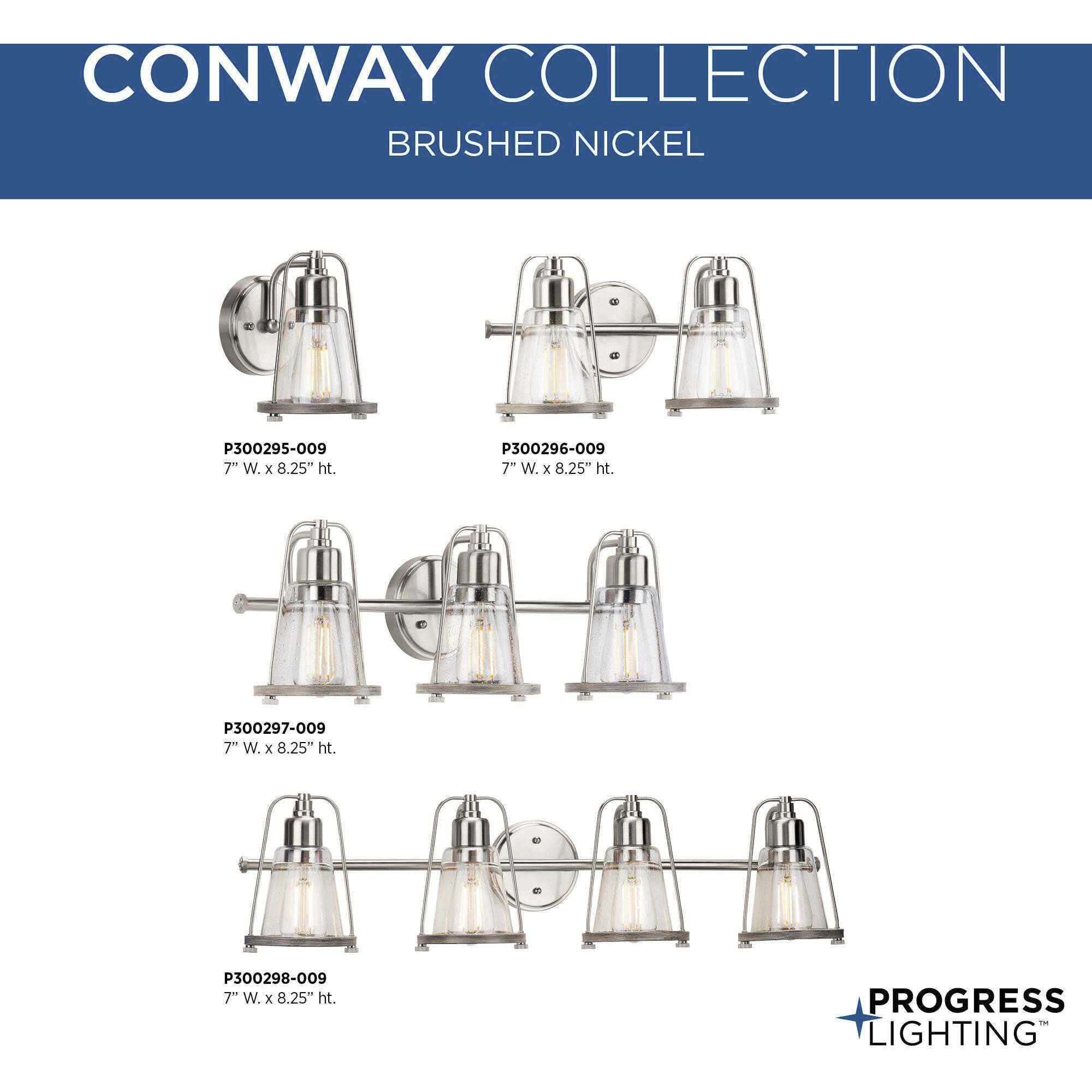 Conway 4 Light 33 inch Brushed Nickel Bath Vanity Wall Light