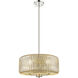 Windsor 3 Light 16 inch Polished Nickel Pendant Ceiling Light in Mercury Glass