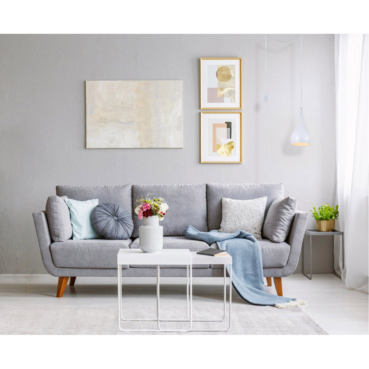 Nora 1 Light 6 inch White Pendant Ceiling Light