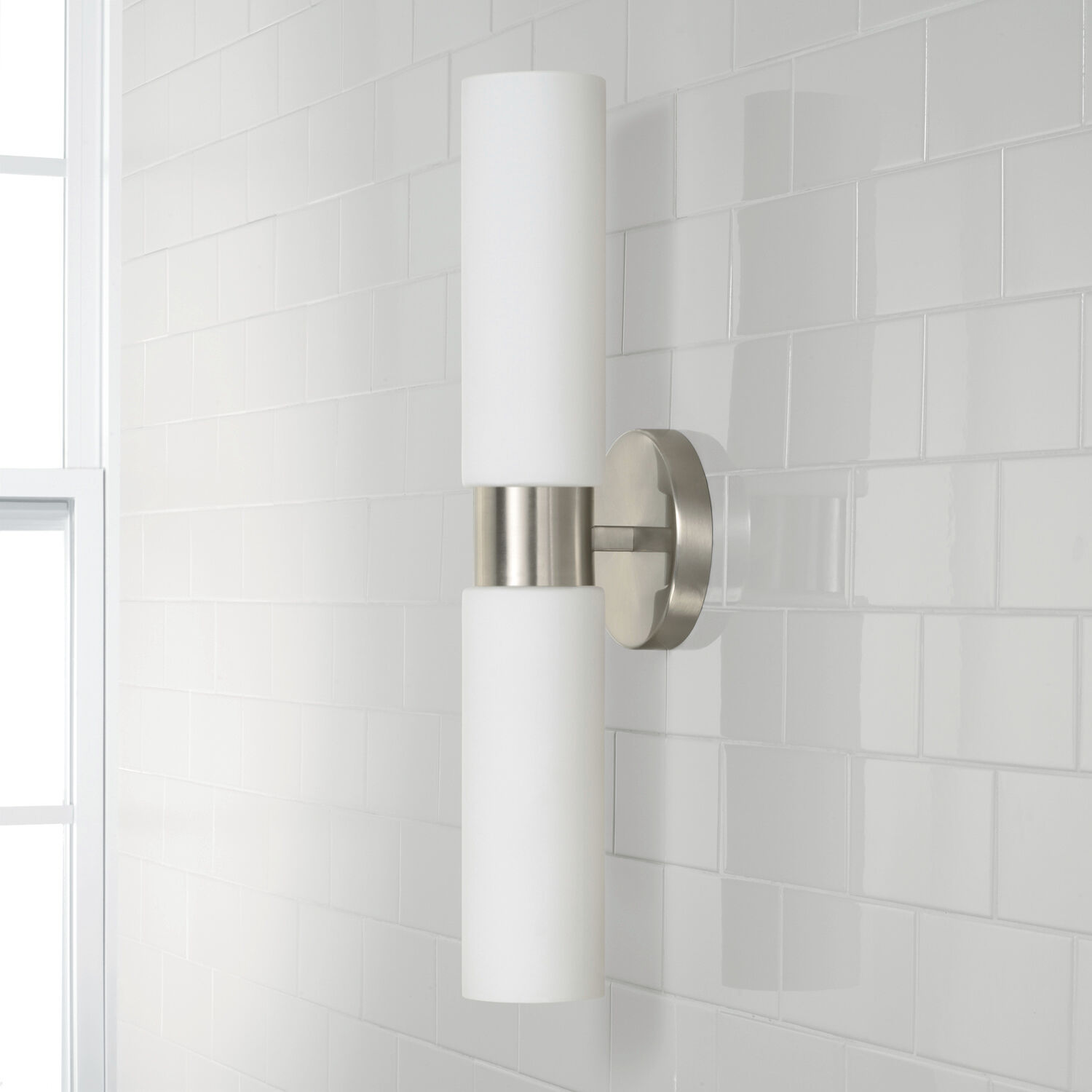 Theo 2 Light 5 inch Brushed Nickel Sconce Wall Light