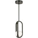 Milan LED 7.38 inch Black Pendant Ceiling Light