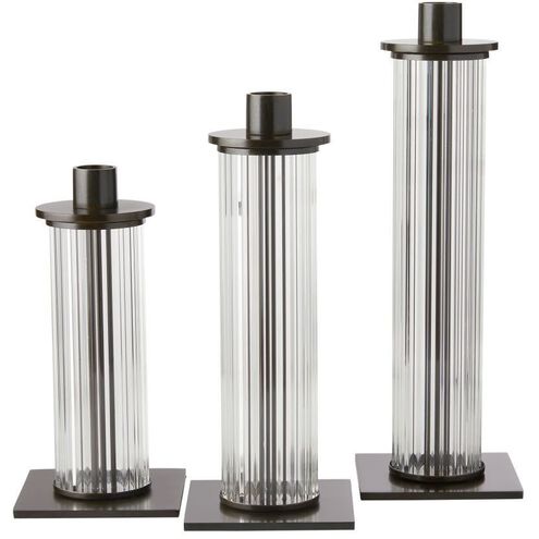 Wimble Clear Candleholders, Set of 3