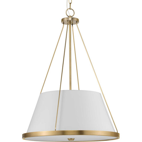 Saffert 3 Light 22 inch Vintage Brass Pendant Ceiling Light, Design Series