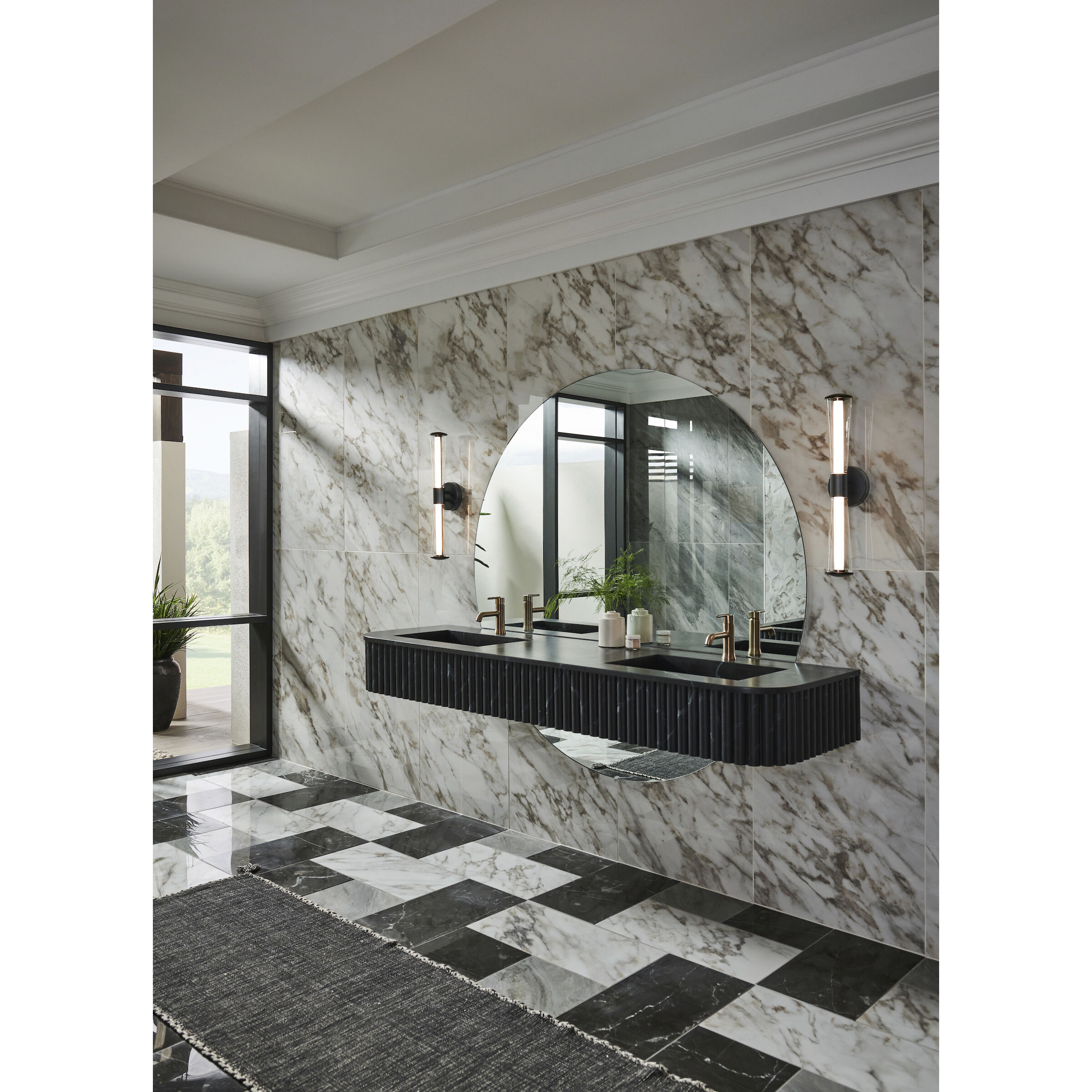 Elin LED 23 inch Black Vanity Light Wall Light, Vertical