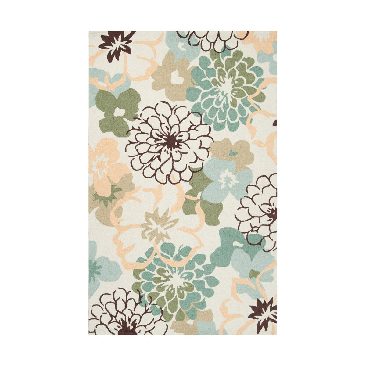 Brentwood 96 X 60 inch Neutral and Yellow Area Rug, Polyester