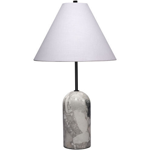 Holt 27.5 inch 150.00 watt Grey Travertine Stone Table Lamp Portable Light