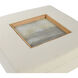 Austin Allen James 37.5 X 37.5 inch Cream and Clear Coffee Table