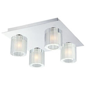 Tiara 2 Light 12 inch Chrome with Clear Flush Mount Ceiling Light