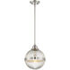 Modern 1 Light 10 inch Polished Nickel Mini-Pendant Ceiling Light