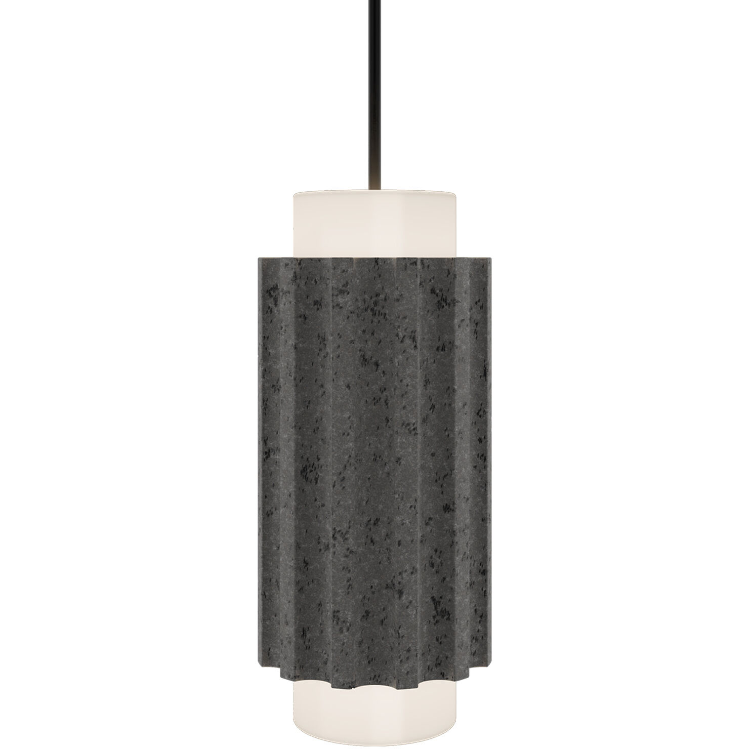 Caviar LED 7 inch Bassalt Stone and Black Indoor Hanging Lighting Ceiling Light in 4000K