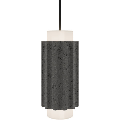 Caviar LED 7 inch Bassalt Stone and Black Indoor Hanging Lighting Ceiling Light in 4000K