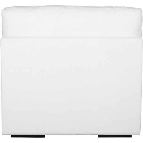 Refuge Arctic White Polyester Sofa, Armless