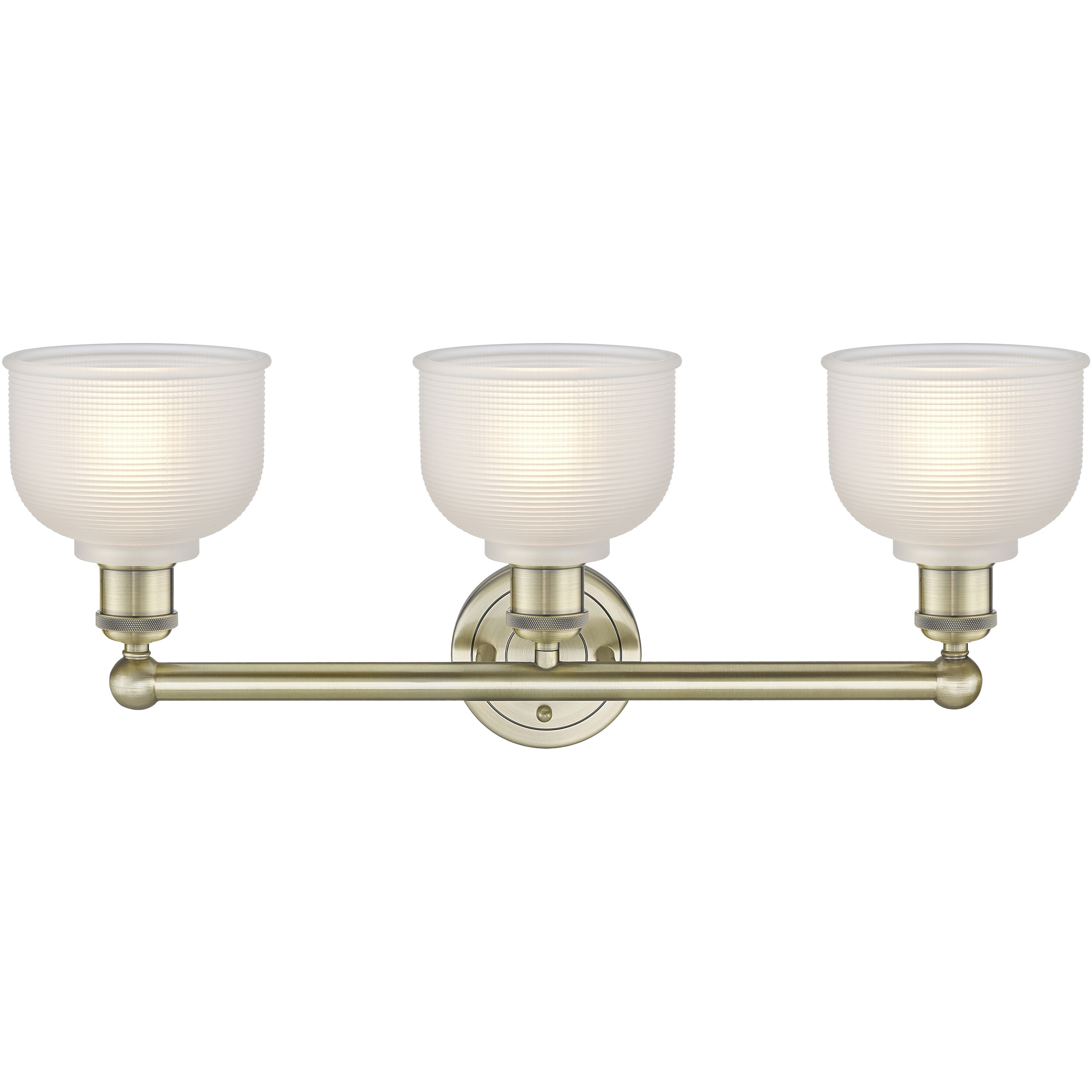 Dayton 3 Light 23.5 inch Antique Brass Bath Vanity Light Wall Light in White