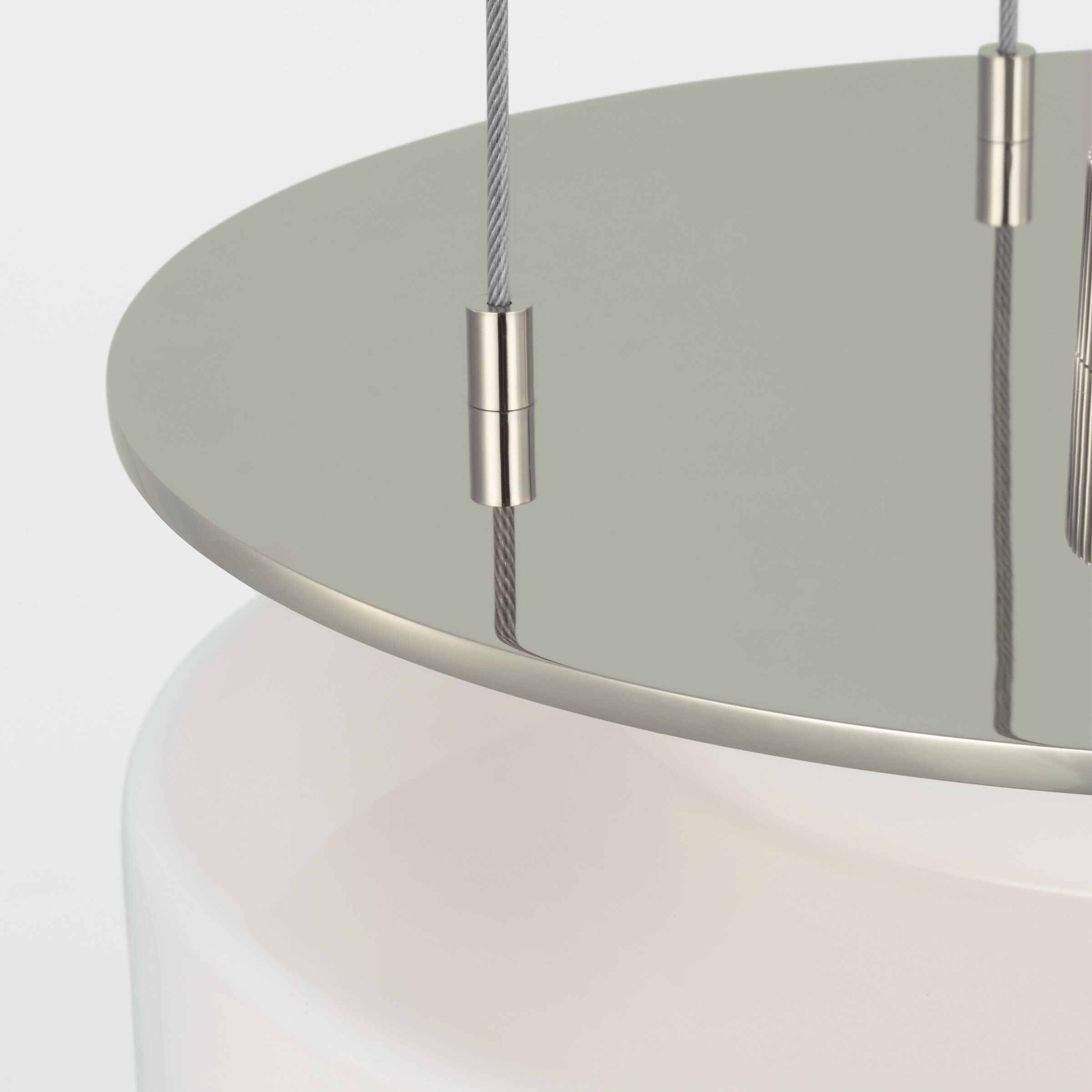 Ray Booth Elias LED 13 inch Polished Nickel Floating Pendant Ceiling Light