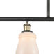 Ballston Ellery 4 Light 48 inch Black Antique Brass Island Light Ceiling Light in White Glass, Ballston