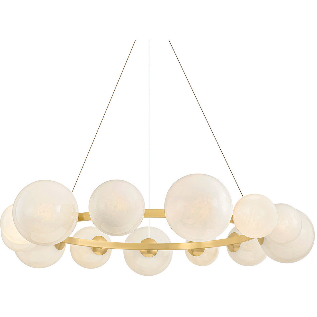 Pacama 13 Light 55 inch Aged Brass Chandelier Ceiling Light
