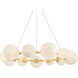 Pacama 13 Light 55 inch Aged Brass Chandelier Ceiling Light
