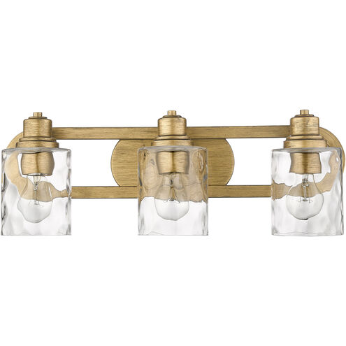 Lumley 3 Light 22 inch Antique Gold Vanity Light Wall Light