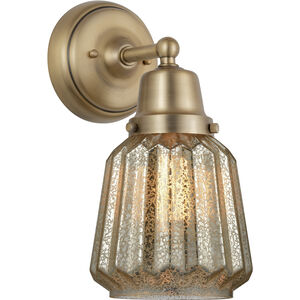 Aditi Chatham 1 Light 7 inch Brushed Brass Sconce Wall Light in Mercury Glass